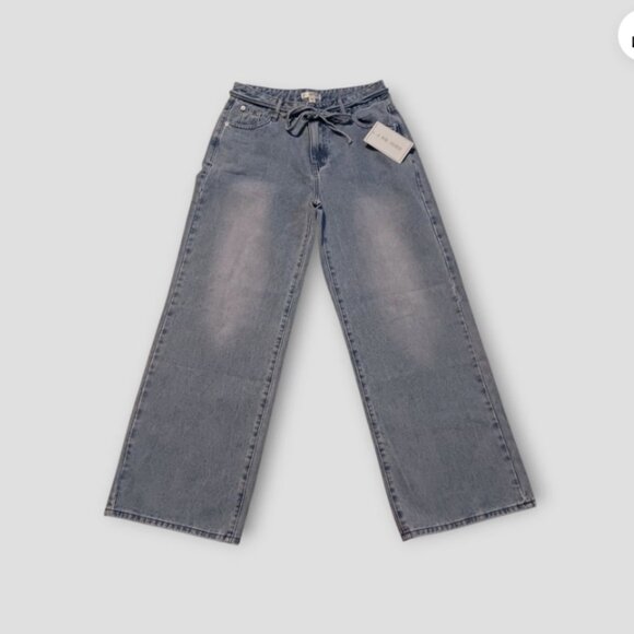 J for Justify womens jeans Size M wide leg 30X30 Y2K Blue Light Wash Denim - Picture 1 of 8